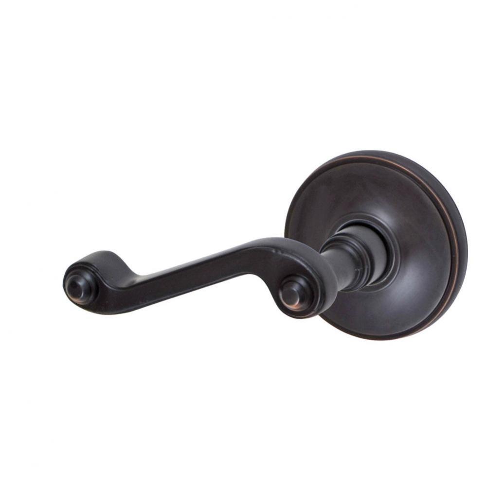 Ornate Lever with Cambridge Rose Dummy Single in Oil Rubbed Bronze - Left