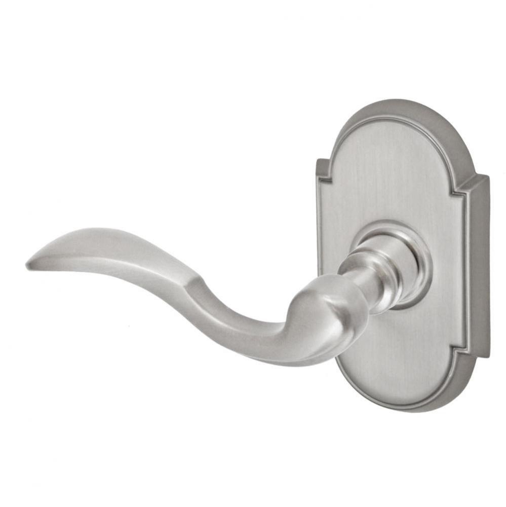 Paddle Lever with Tarvos Rose Passage Set in Brushed Nickel - Left