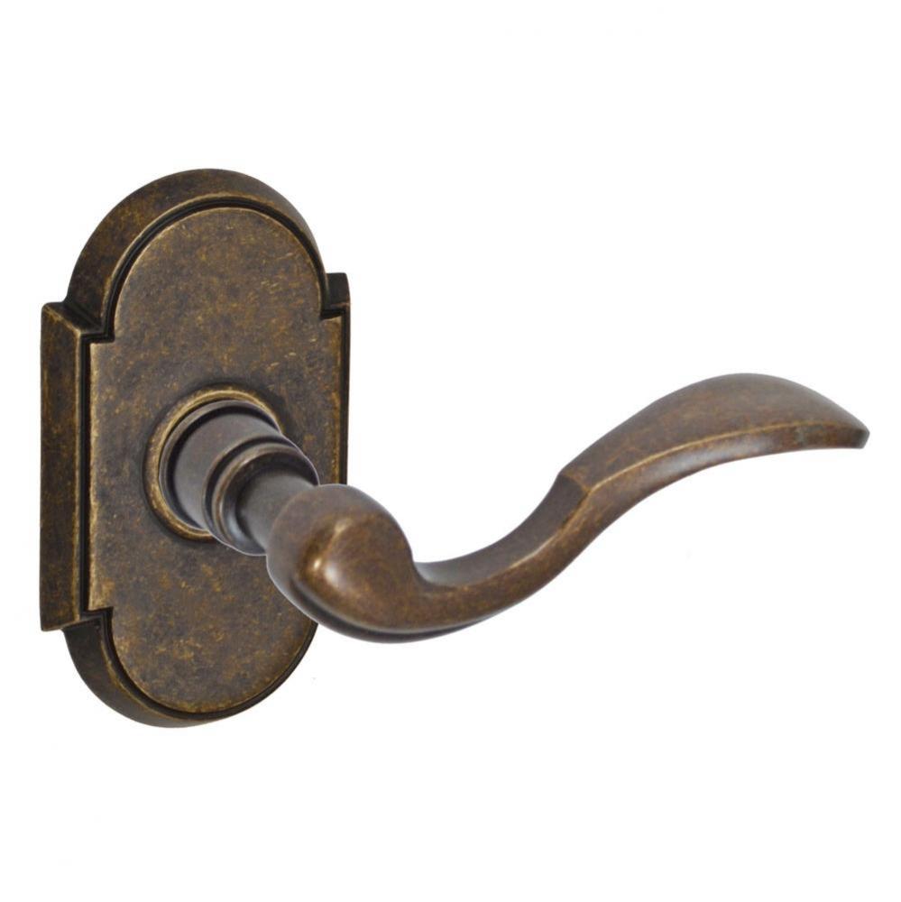 Paddle Lever with Tarvos Rose Privacy Set in Medium Bronze - Right