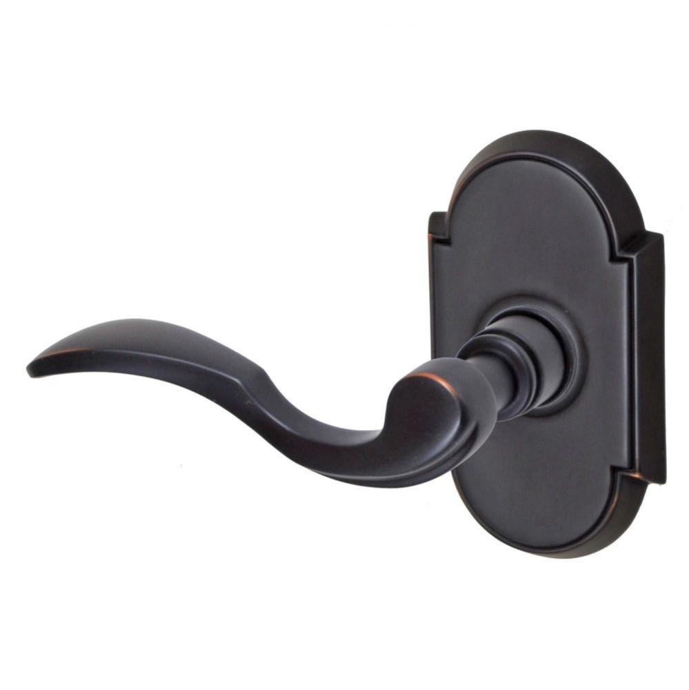 Paddle Lever with Tarvos Rose Passage Set in Oil Rubbed Bronze - Left