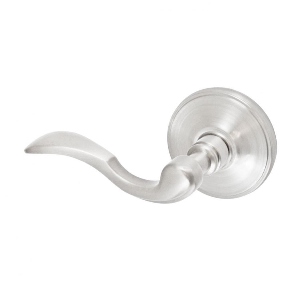 Paddle Lever with Cambridge Rose Dummy Single in Brushed Nickel - Left