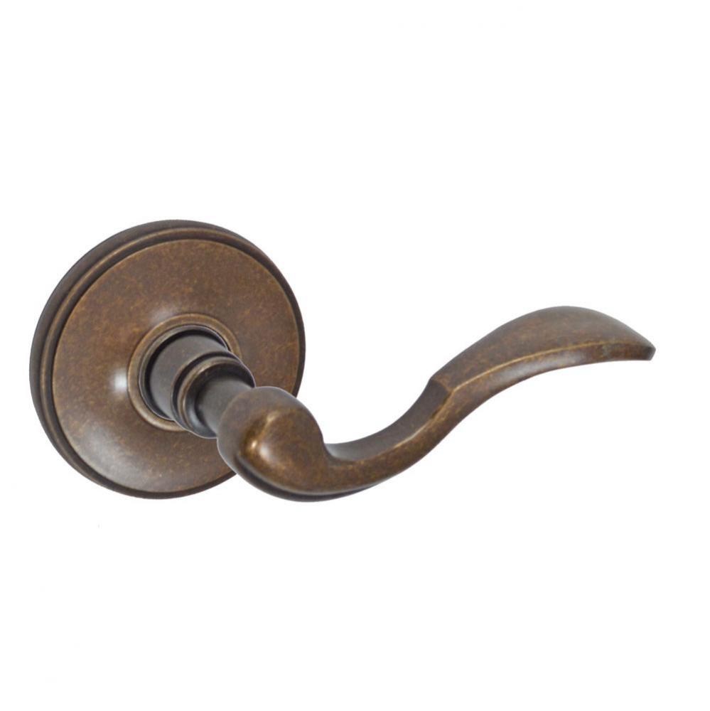 Paddle Lever with Cambridge Rose Passage Set in Medium Bronze - Right