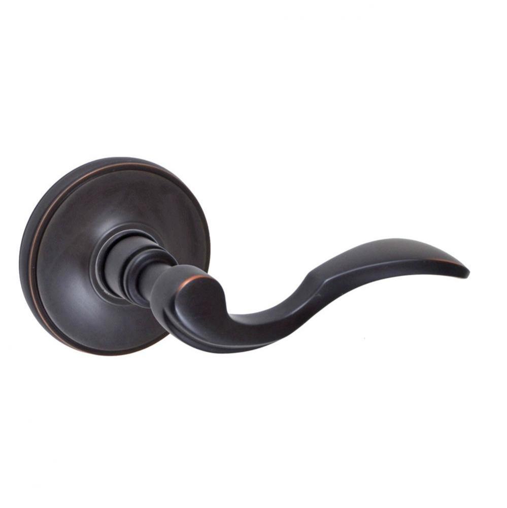 Paddle Lever with Cambridge Rose Privacy Set in Oil Rubbed Bronze - Right
