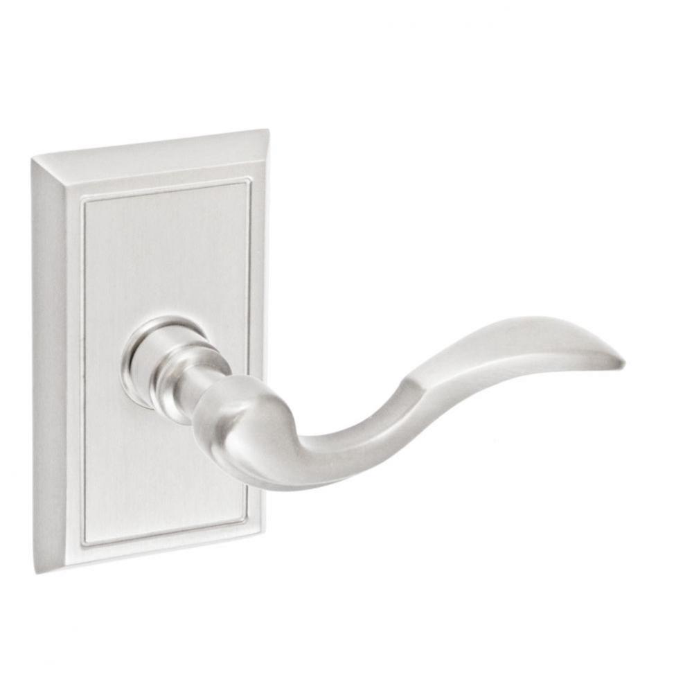 Paddle Lever with Shaker Rose Passage Set in Brushed Nickel - Right