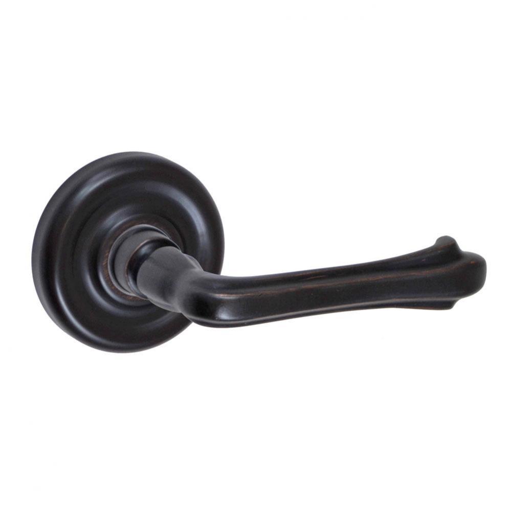 Claw Foot Lever with Contoured Radius Rose Privacy Set in Oil Rubbed Bronze - Right