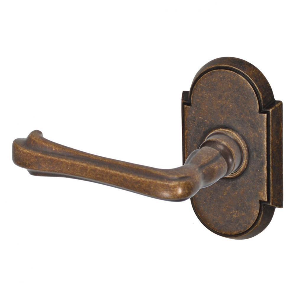 Claw Foot Lever with Tarvos Rose Dummy Single in Medium Bronze - Left