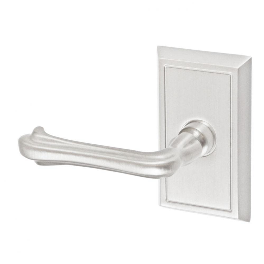 Claw Foot Lever with Shaker Rose Dummy Single in Brushed Nickel - Left
