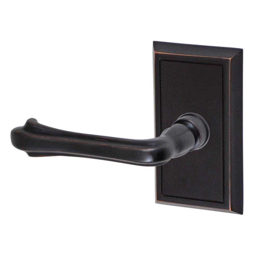 Claw Foot Lever with Shaker Rose Dummy Single in Oil Rubbed Bronze - Left