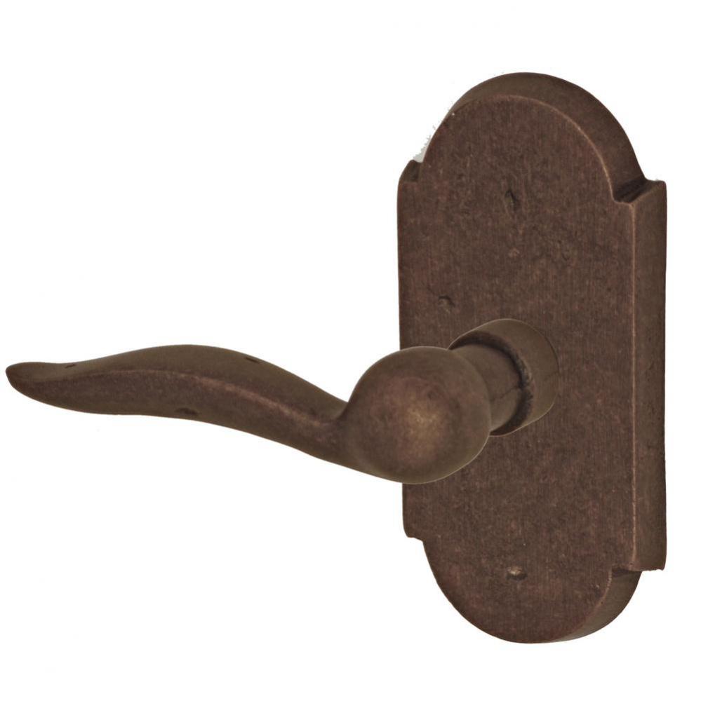 Sandcast Bronze Drop Tail Lever with Sandcast Bronze Large Scalloped Plate Dummy Single in