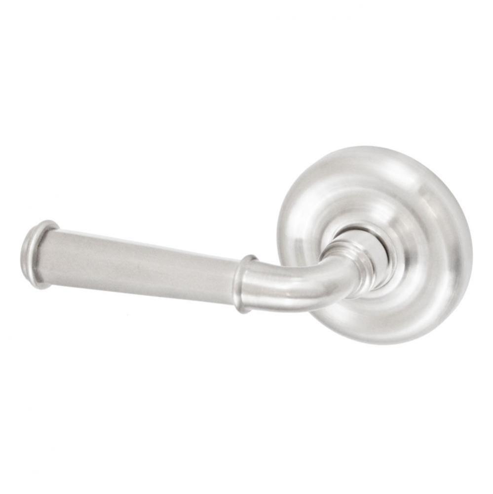 St Charles Lever with Contoured Radius Rose Passage Set in Brushed Nickel - Left