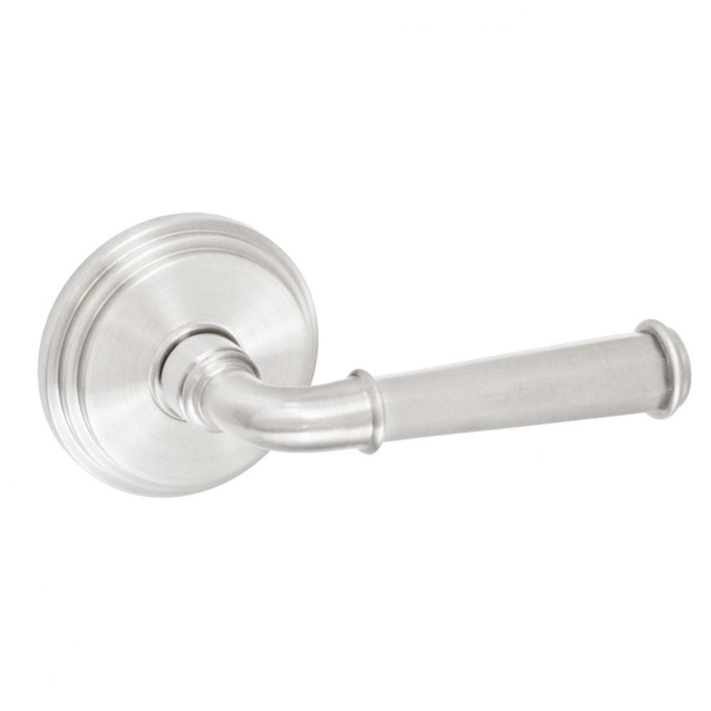 St Charles Lever with Stepped  Rose Passage Set in Brushed Nickel - Right