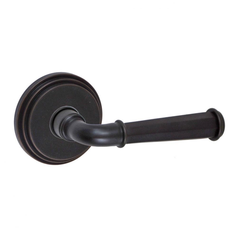 St Charles Lever with Stepped  Rose Passage Set in Oil Rubbed Bronze - Right