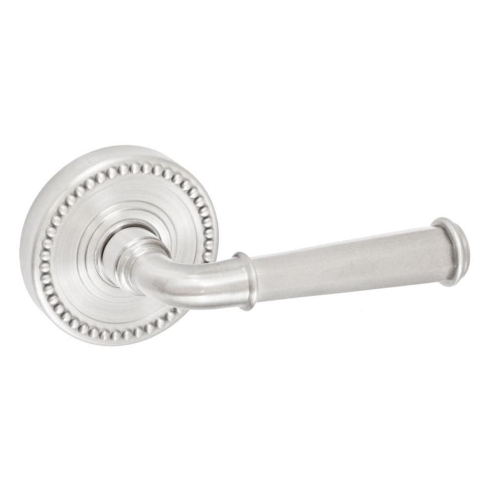 St Charles Lever with Beaded Rose Passage Set in Brushed Nickel - Right