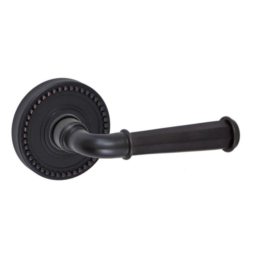 St Charles Lever with Beaded Rose Dummy Single in Oil Rubbed Bronze - Right