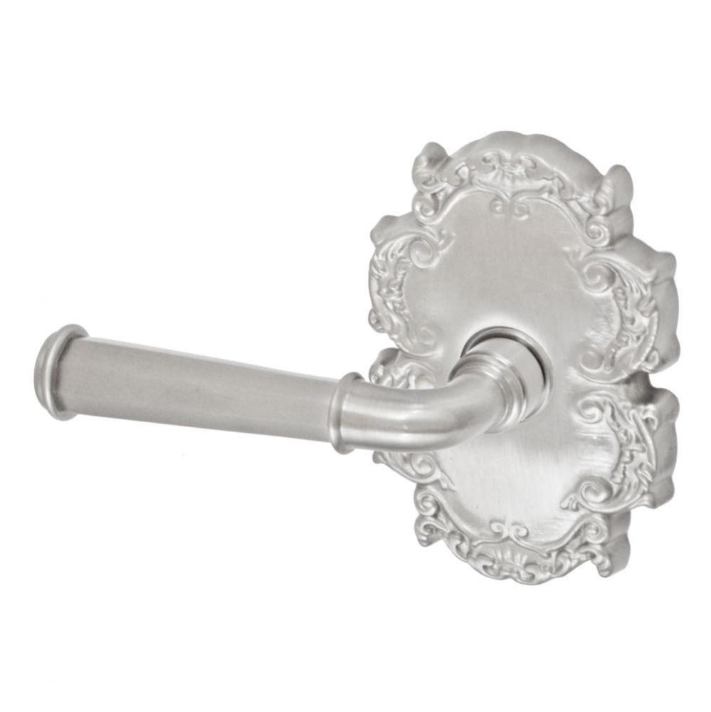 St Charles Lever with Victorian Rose Passage Set in Brushed Nickel - Left