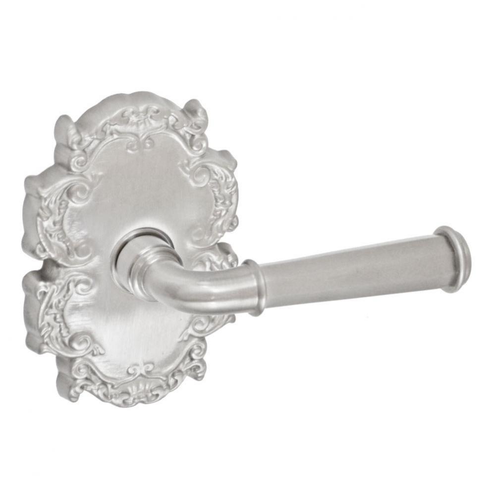 St Charles Lever with Victorian Rose Privacy Set in Brushed Nickel - Right