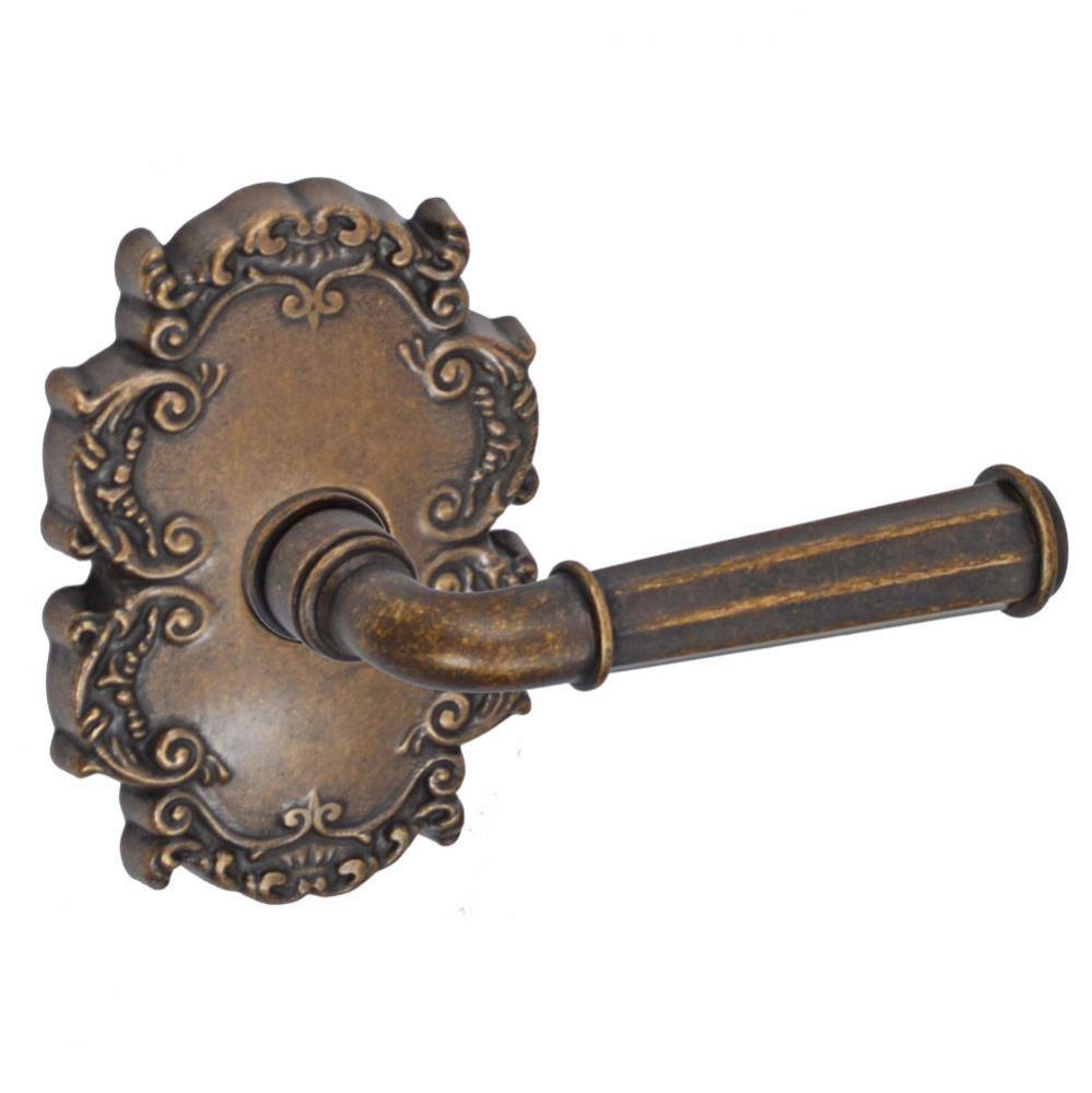St Charles Lever with Victorian Rose Dummy Single in Medium Bronze - Right