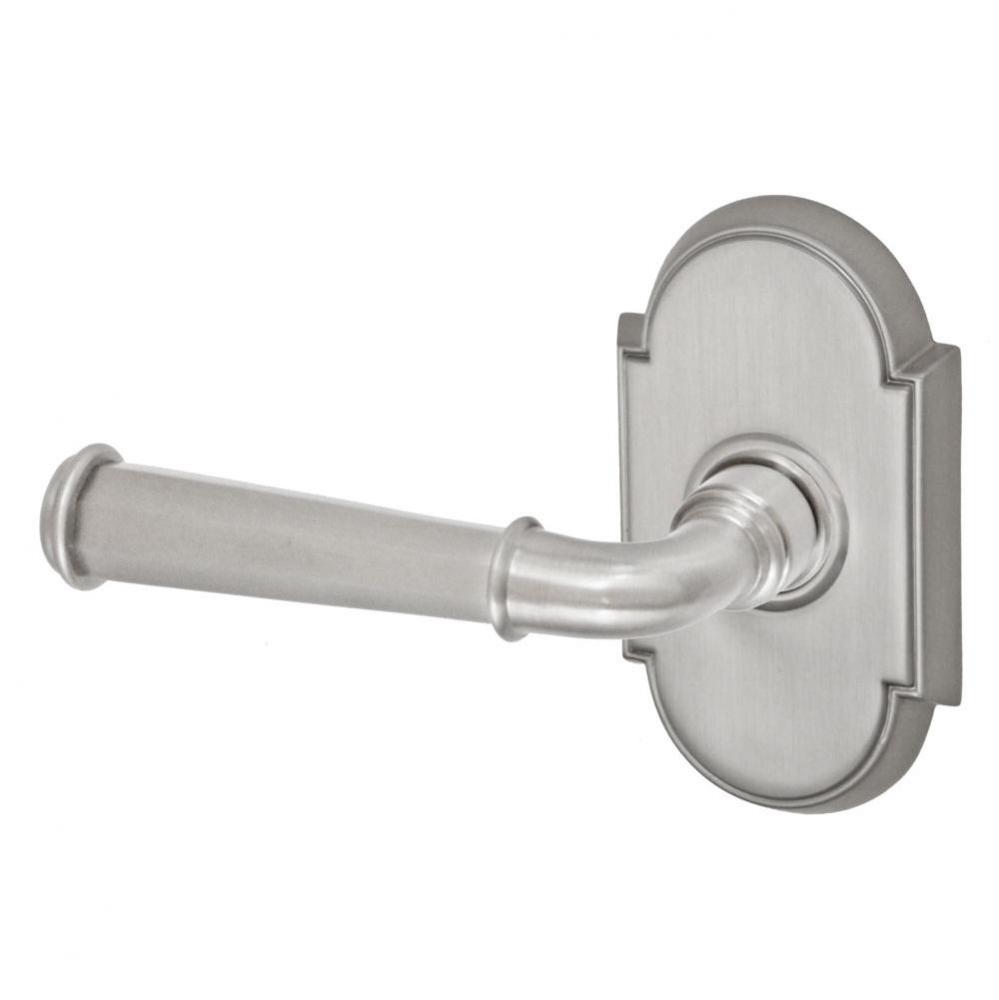 St Charles Lever with Tarvos Rose Passage Set in Brushed Nickel - Left