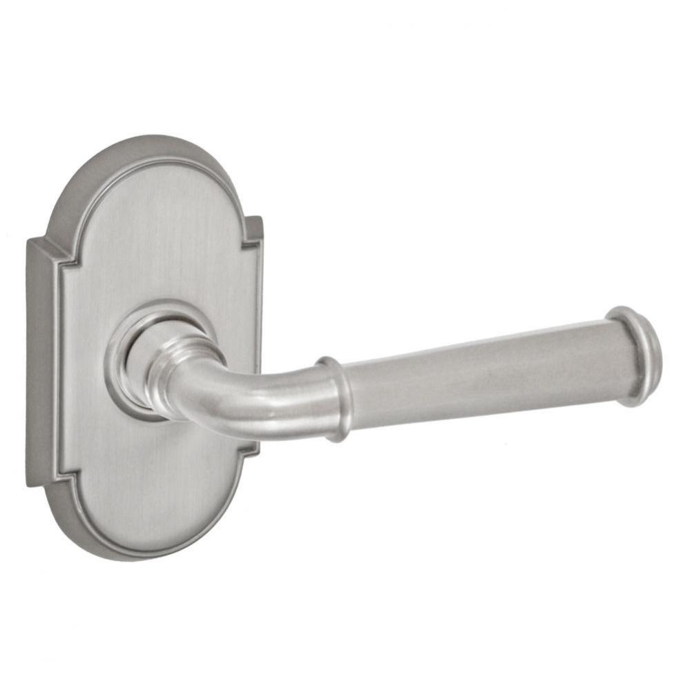 St Charles Lever with Tarvos Rose Passage Set in Brushed Nickel - Right