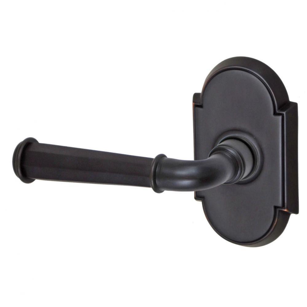 St Charles Lever with Tarvos Rose Passage Set in Oil Rubbed Bronze - Left