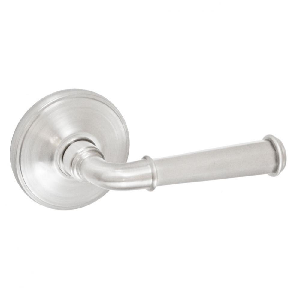 St Charles Lever with Cambridge Rose Privacy Set in Brushed Nickel - Right