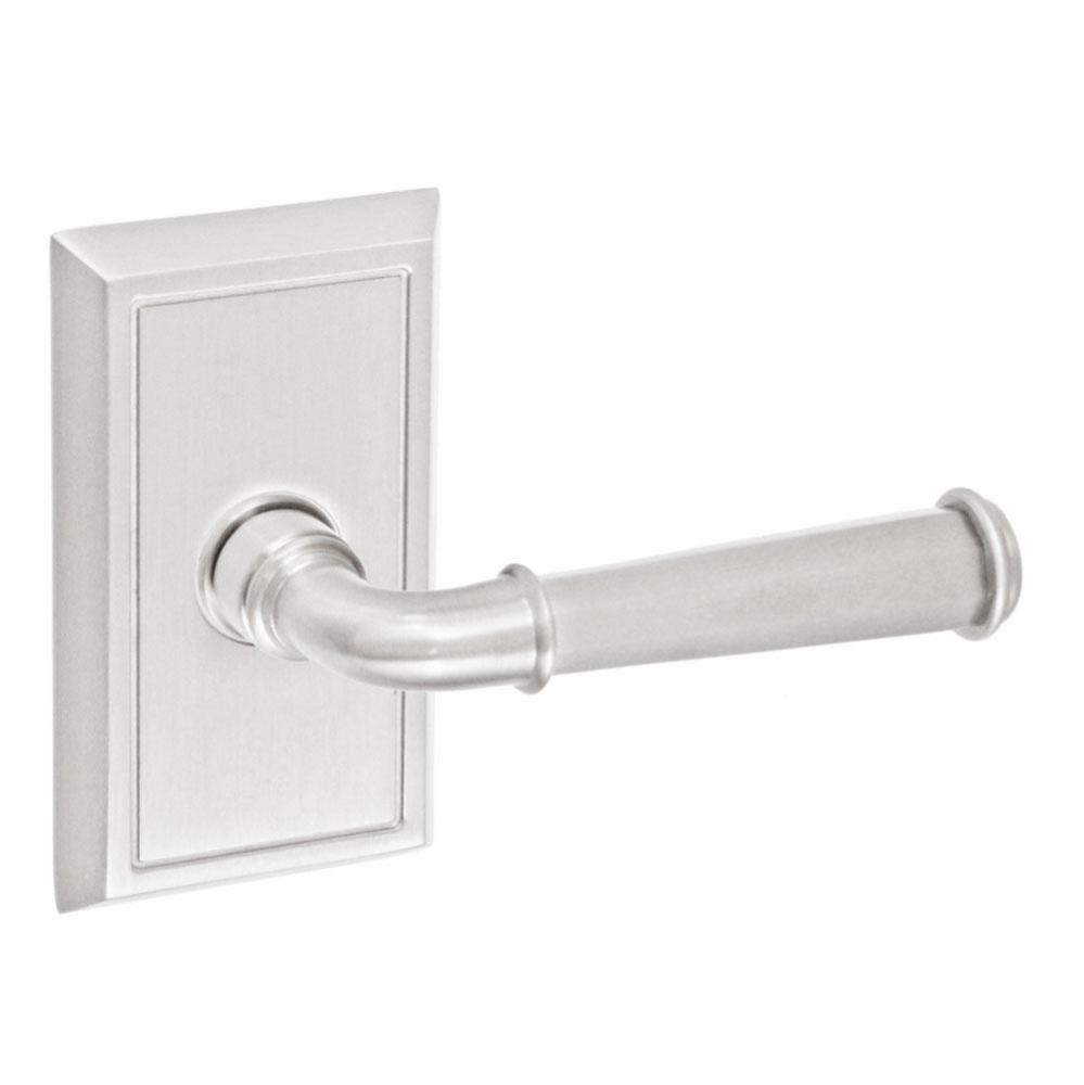 St Charles Lever with Shaker Rose Passage Set in Brushed Nickel - Right