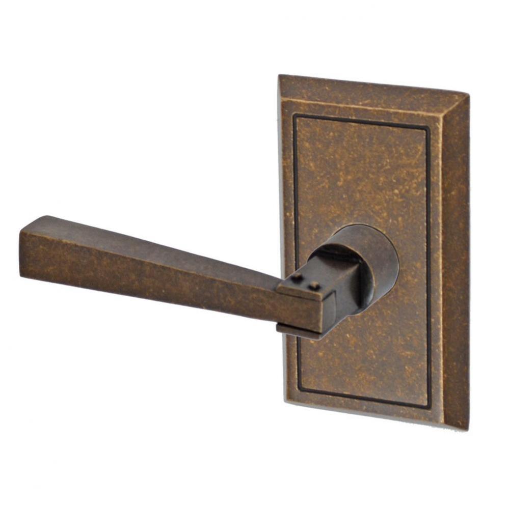 Sonoma Lever with Shaker Rose Passage Set in Medium Bronze - Left