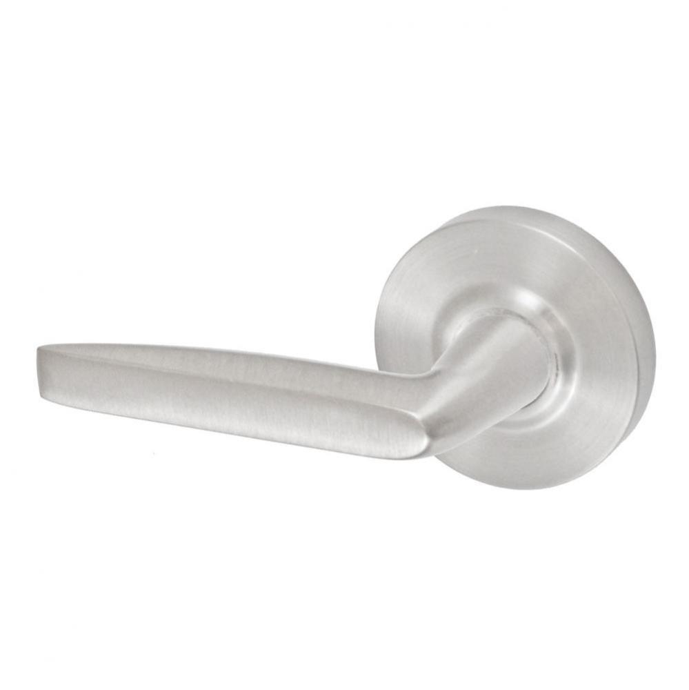 Empire Lever with Contemporary Rose Passage Set in Brushed Nickel - Left
