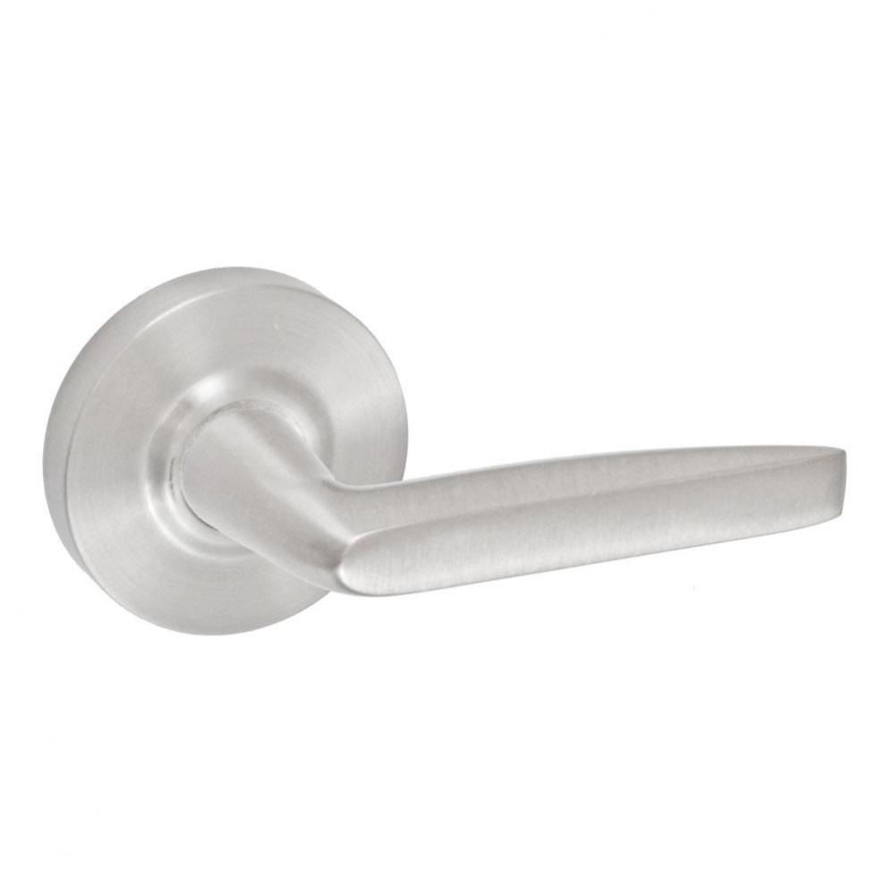 Empire Lever with Contemporary Rose Passage Set in Brushed Nickel - Right
