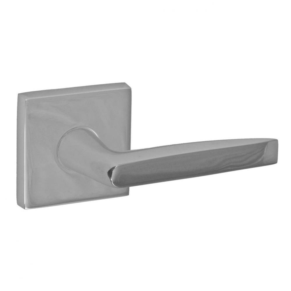 Empire Lever with Square Rose Passage Set in Polished Chrome - Right
