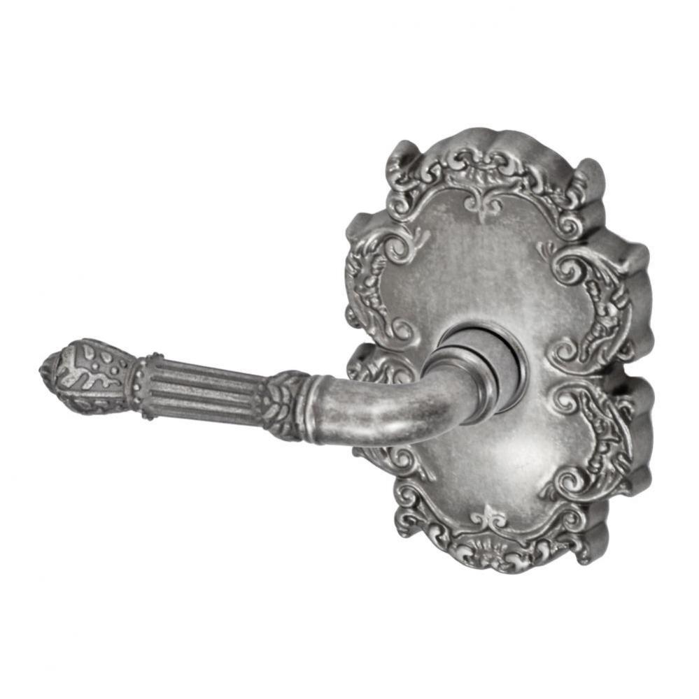 Venetian Lever with Victorian Rose Dummy Single in Antique Pewter - Left