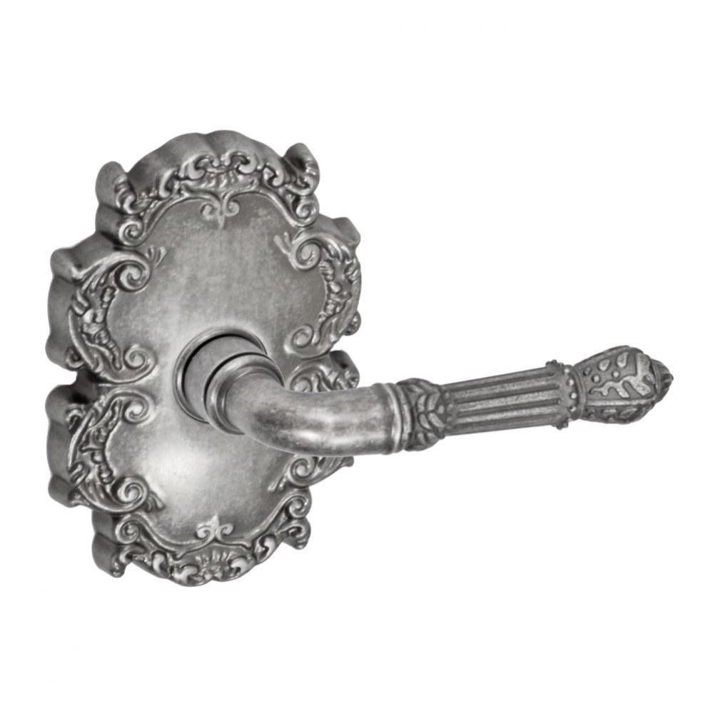 Venetian Lever with Victorian Rose Passage Set in Antique Pewter - Right