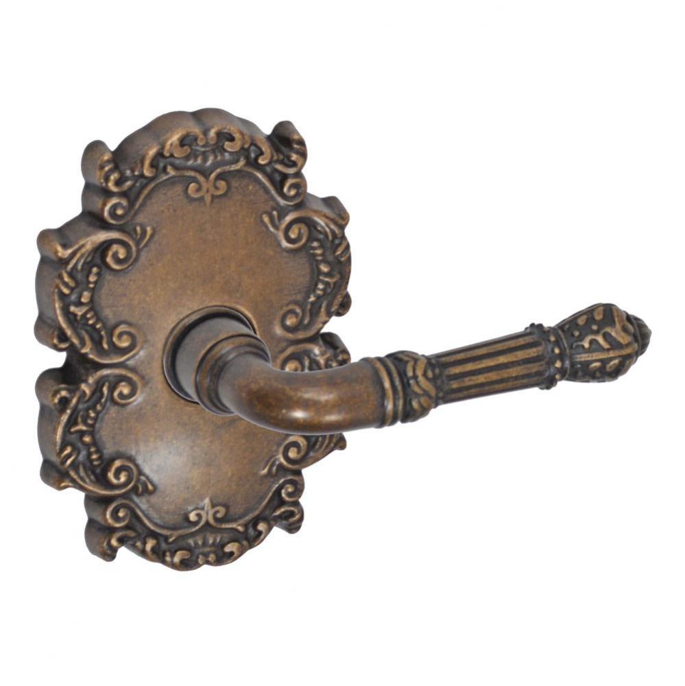 Venetian Lever with Victorian Rose Dummy Single in Medium Bronze - Right