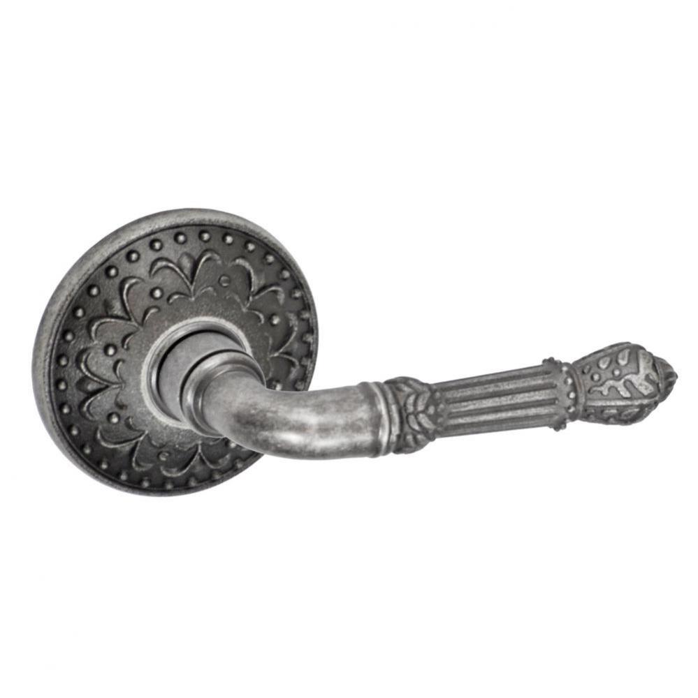 Venetian Lever with Venice  Rose Dummy Single in Antique Pewter - Right
