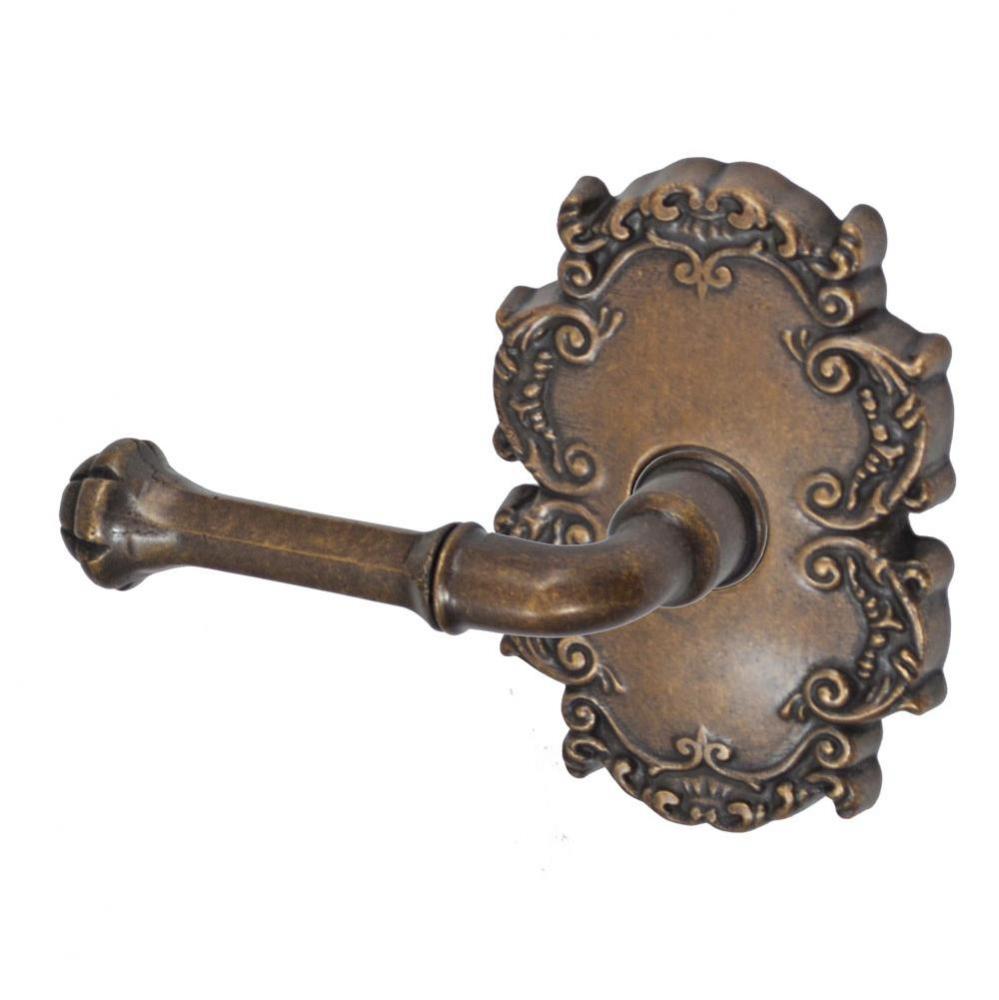 Tuscan Lever with Victorian Rose Dummy Single in Medium Bronze - Left