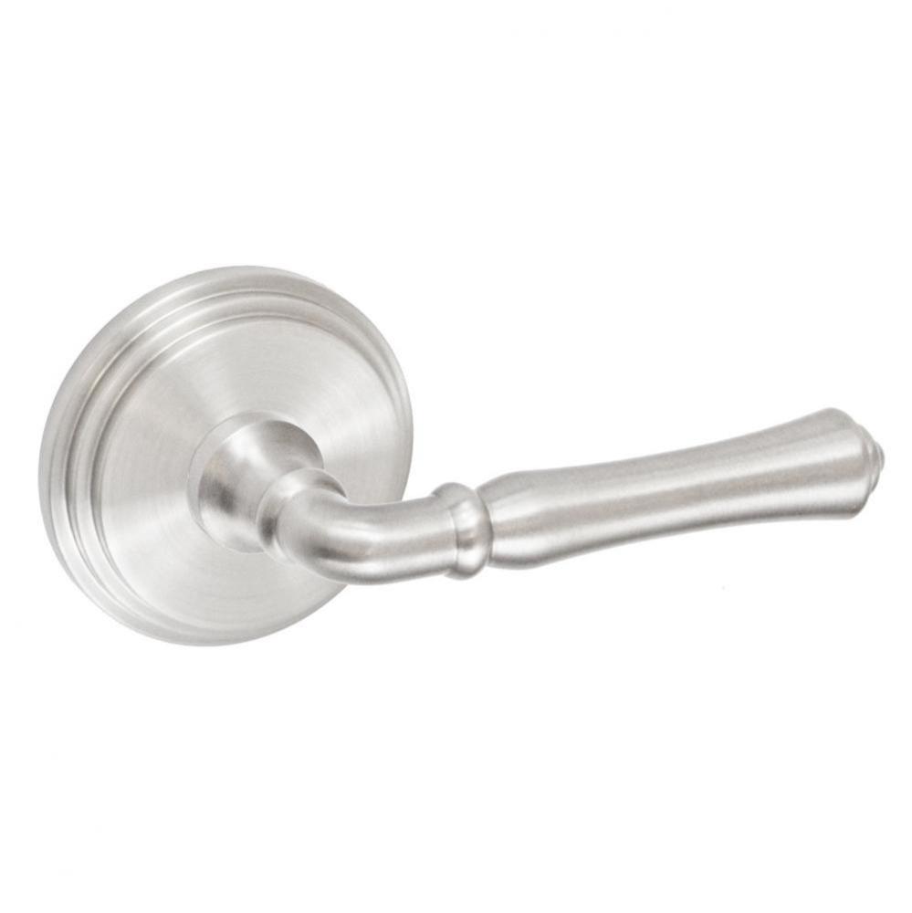 Cape Anne Lever with Stepped  Rose Dummy Single in Brushed Nickel - Right