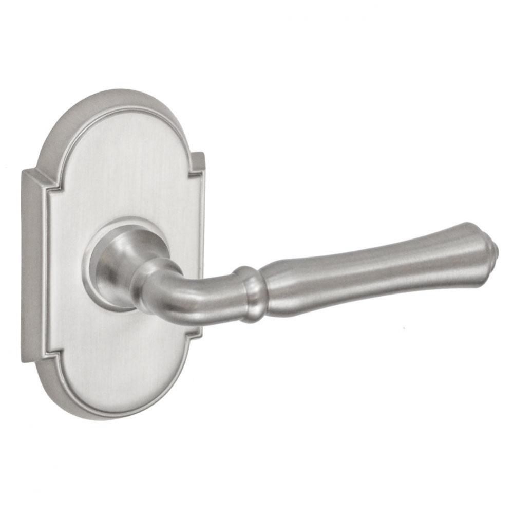 Cape Anne Lever with Tarvos Rose Passage Set in Brushed Nickel - Right