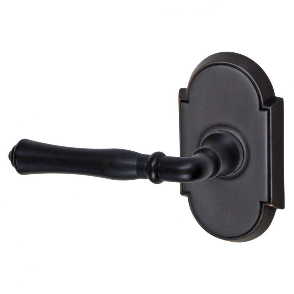 Cape Anne Lever with Tarvos Rose Dummy Single in Oil Rubbed Bronze - Left
