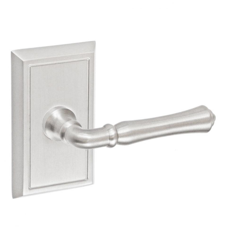 Cape Anne Lever with Shaker Rose Privacy Set in Brushed Nickel - Right