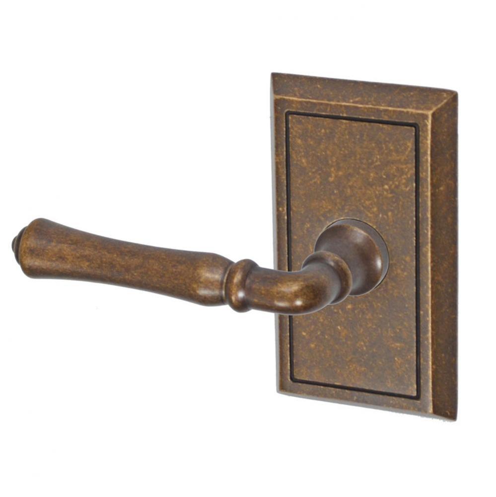 Cape Anne Lever with Shaker Rose Dummy Single in Medium Bronze - Left