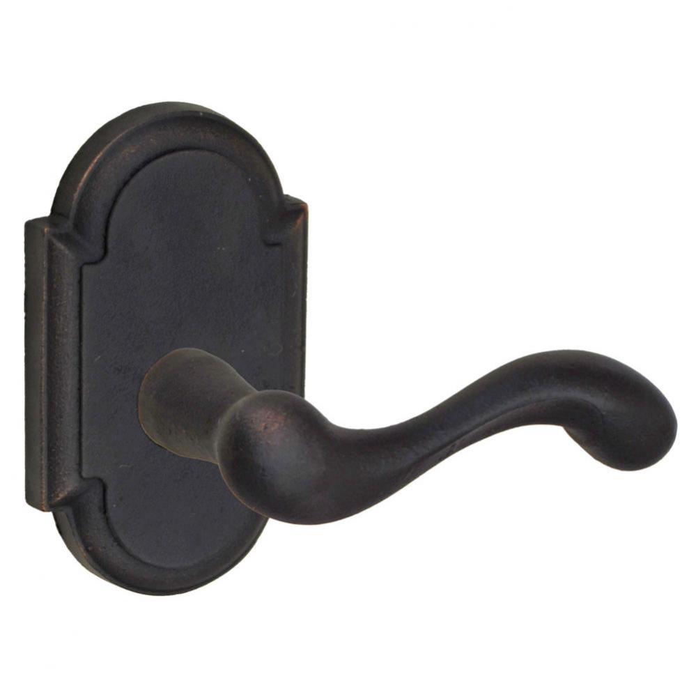 Sandcast Flintlock Lever with El Tovar Scalloped Rose Dummy Single in Dark Relic Bronze - Right