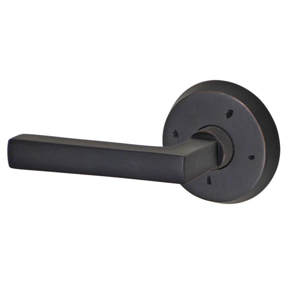 Sandcast  Nevada Lever with Sandcast Brass Beveled Rose Dummy Single in Oil Rubbed Bronze - Left