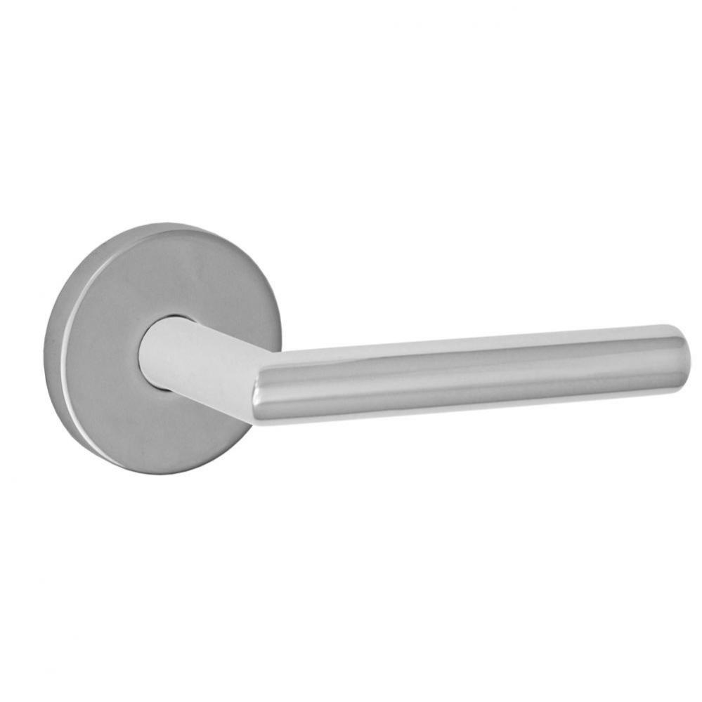 2060 - Stainless Steel Lever with Contemporary Rose Passage Set in Polished Stainless Steel -