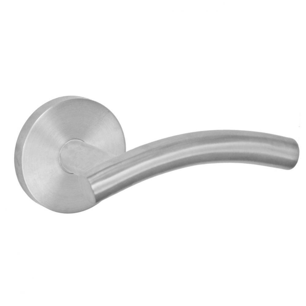 2070 - Stainless Steel Lever with Contemporary Rose Passage Set in Brushed Stainless Steel -
