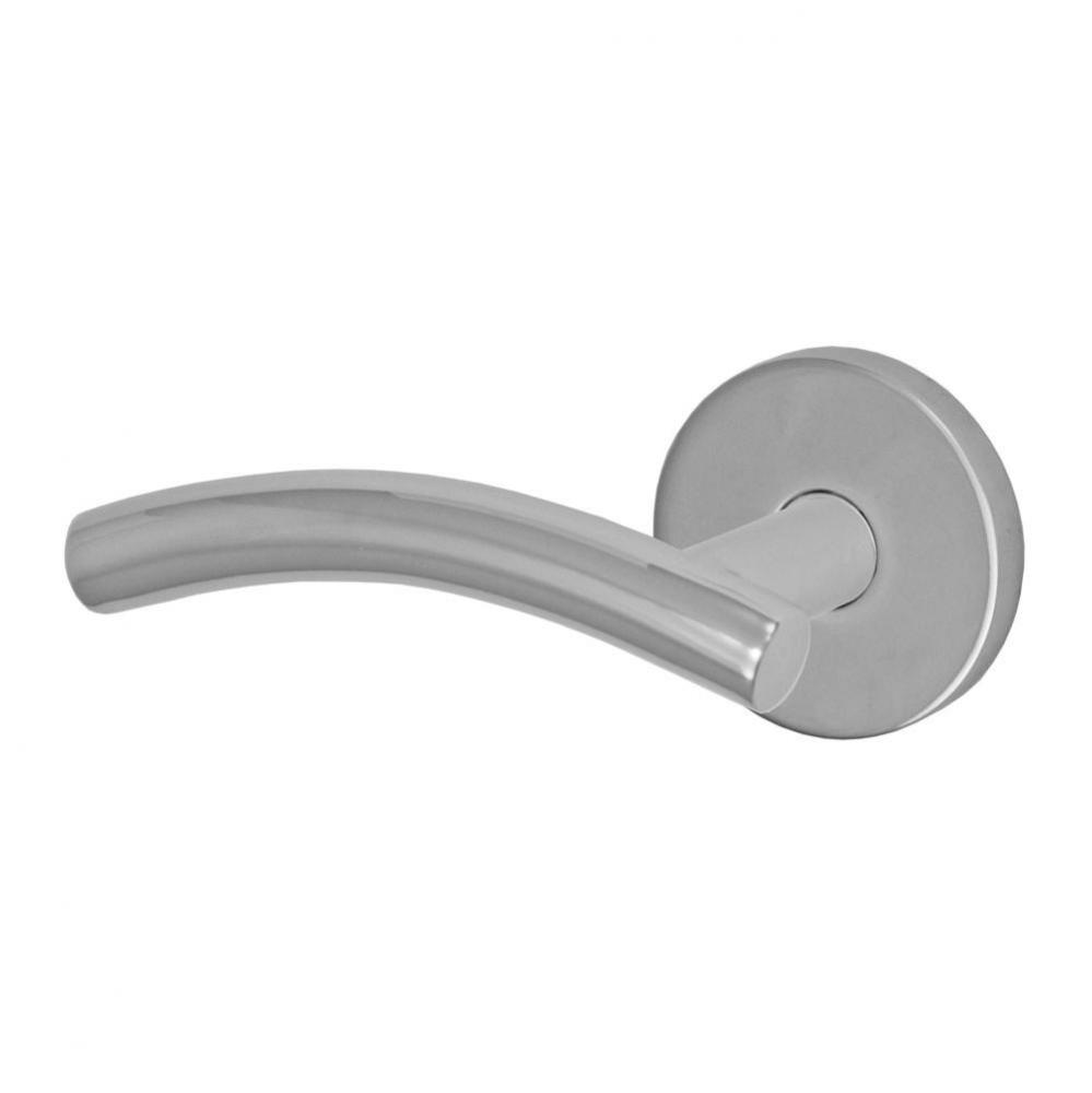 2070 - Stainless Steel Lever with Contemporary Rose Dummy Single in Polished Stainless Steel -