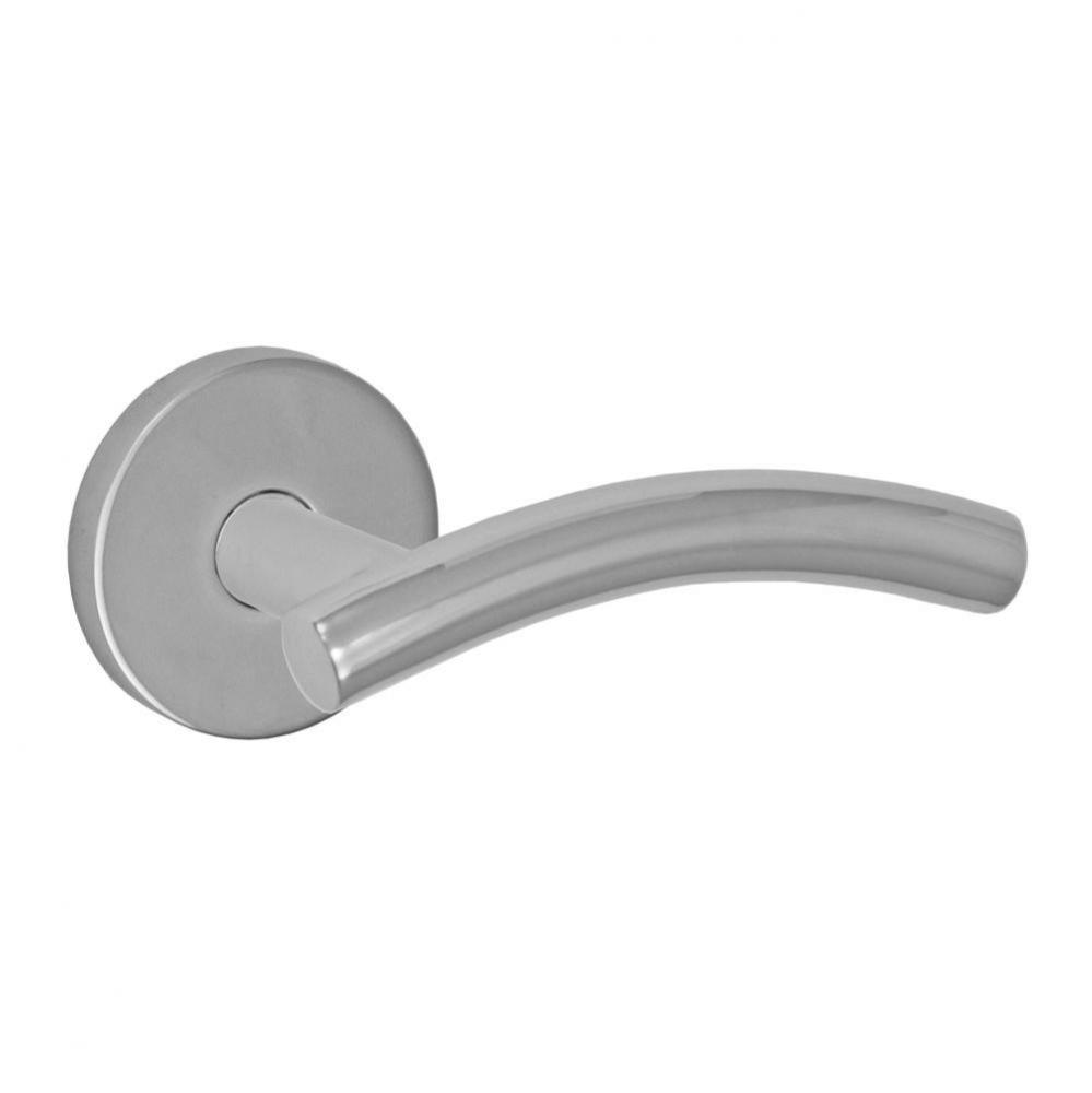 2070 - Stainless Steel Lever with Contemporary Rose Dummy Single in Polished Stainless Steel -