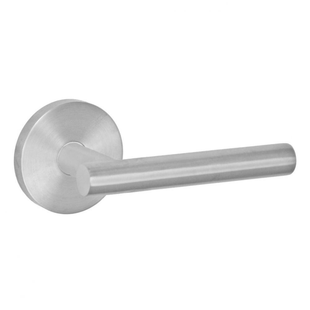 2090 - Stainless Steel Lever with Contemporary Rose Privacy Set in Brushed Stainless Steel -