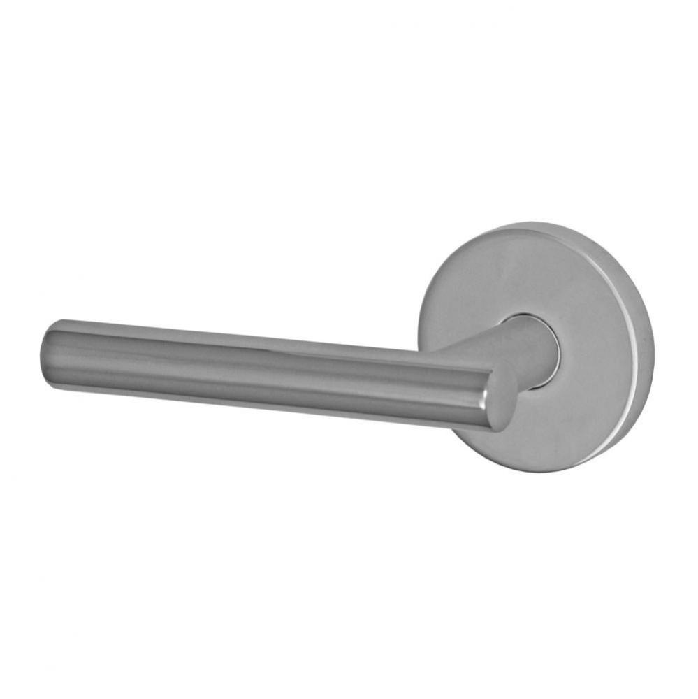 2090 - Stainless Steel Lever with Contemporary Rose Passage Set in Polished Stainless Steel -