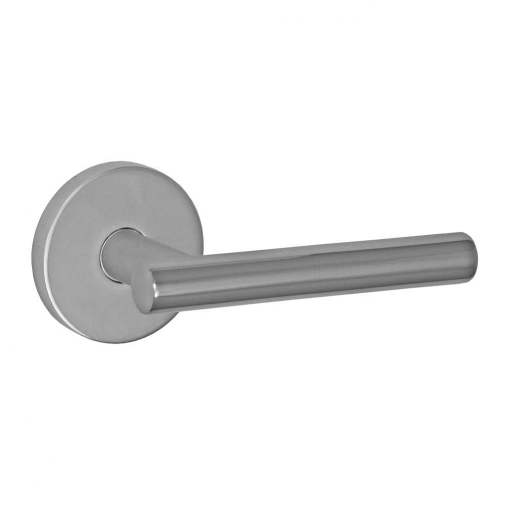 2090 - Stainless Steel Lever with Contemporary Rose Privacy Set in Polished Stainless Steel -