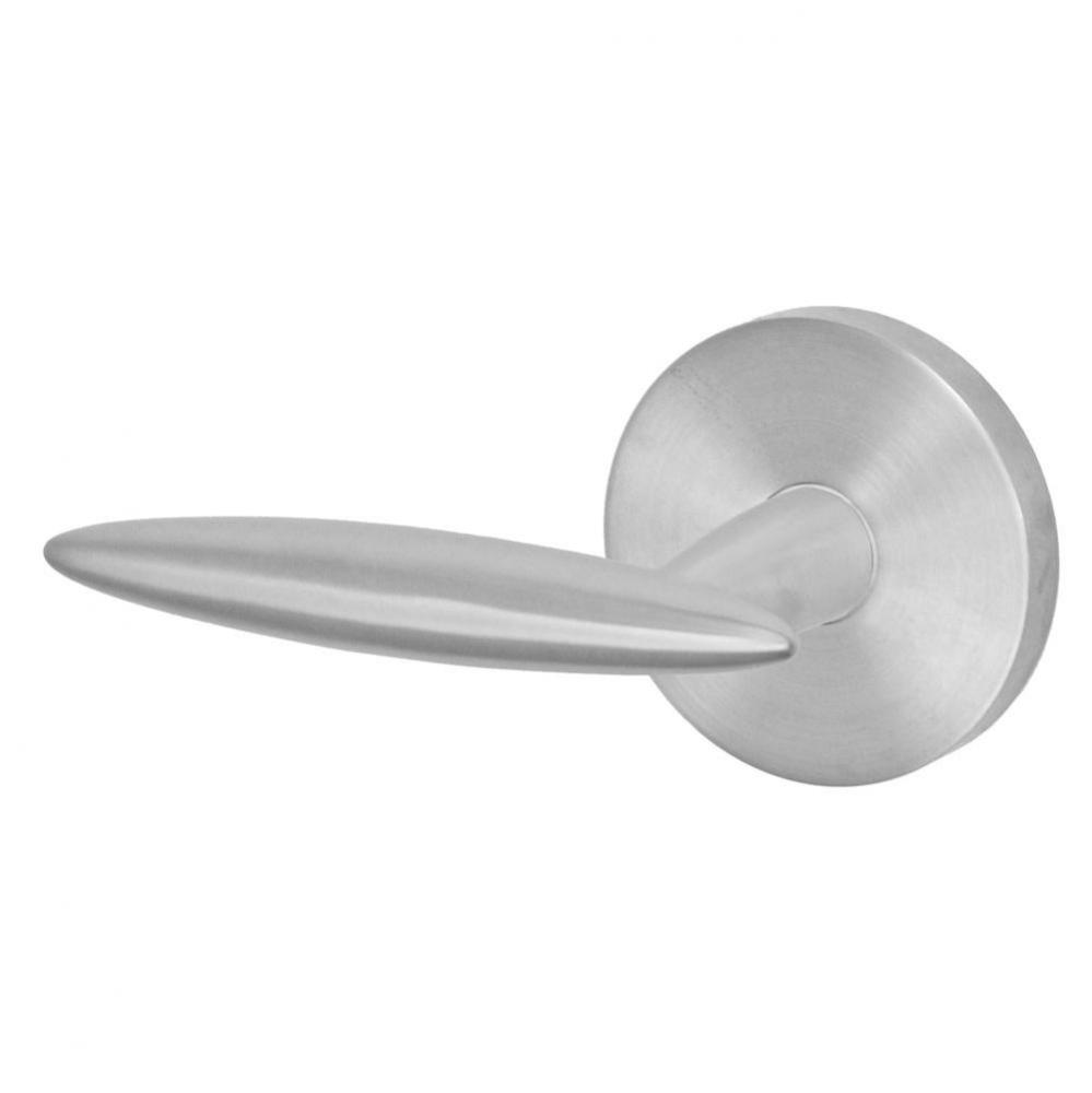 3010 - Stainless Steel Lever with Contemporary Rose Passage Set in Brushed Stainless Steel - Left